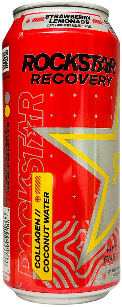 Rockstar Recovery Strawberry Lemonade 16 fl oz Can