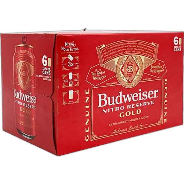 Budweiser Nitro Reserve Gold 6pk/12 fl oz Cans