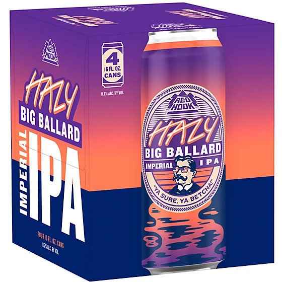 Redhook Hazy Big Ballard Imperial IPA 4pk/16 fl oz Cans