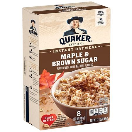 Quaker Instant Oatmeal Maple Brown Sugar 8ct 344 g