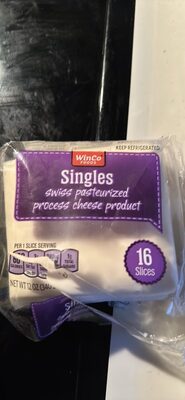 Winco Singles swiss Cheese pro - 12 oz