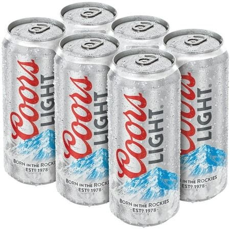 Coors Light Lager 6pk/16 fl oz Cans
