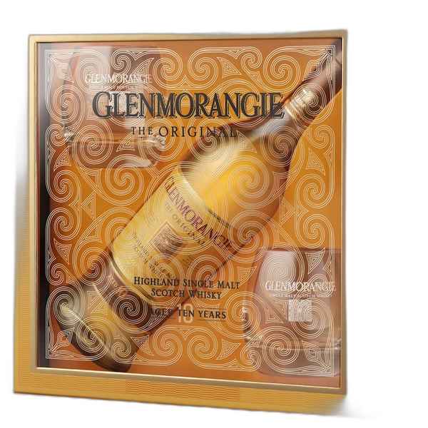Glenmorangie Single Malt Scotch The Original 10 Yr 86 W/ 2 Tumbler Glasses
