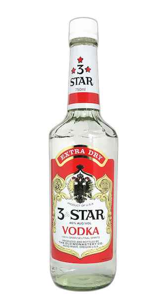 Three Star Vodka 80 750ml