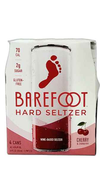 Barefoot Hard Seltzer Cherry & Cranberry 4pk/250 ml Cans