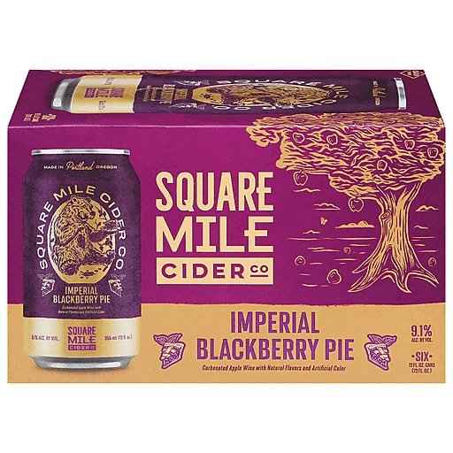 Square Mile Imperial Blackberry Pie Cider 6pk/12 fl oz Cans