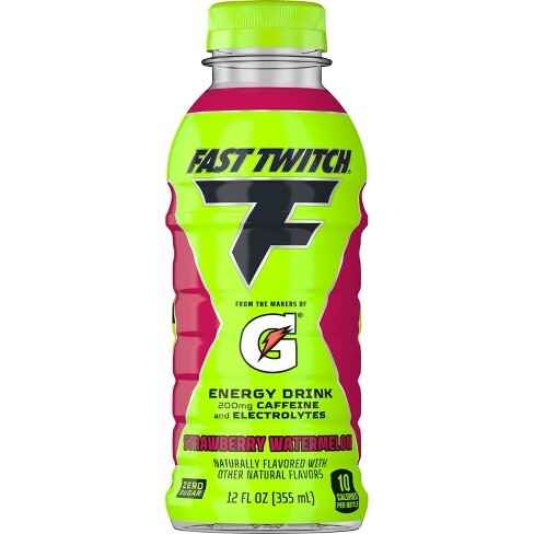 Fast Twitch Energy Drink Strawberry Watermelon 12 fl oz Bottle