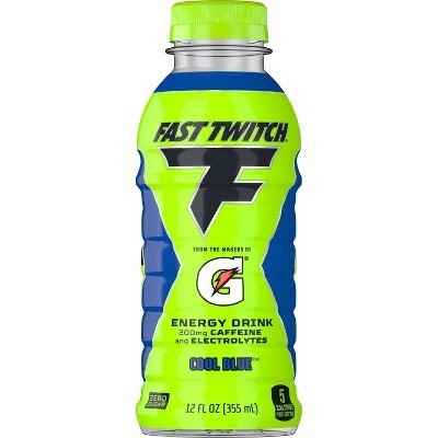 Fast Twitch Energy Drink Cool Blue 12 fl oz Bottle