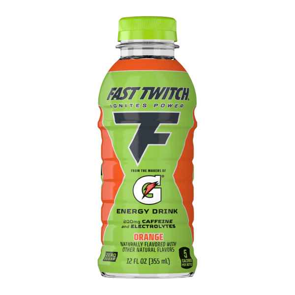 Fast Twitch Energy Drink Orange 12 fl oz Bottle