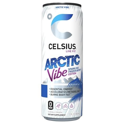 Celsius Sparkling Arctic Vibe Frozen Berry 12 fl oz Can