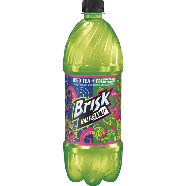 Brisk Half & Half Iced Tea + Watermelon Lemonade 1 L Bottle