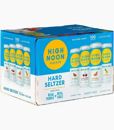 High Noon Sun Sips Vodka Hard Seltzer Variety 12pk/12 fl oz Cans
