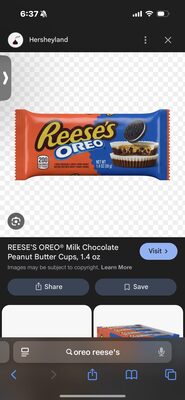 Reese's Oreo Milk Chocolate Peanut Butter Cups