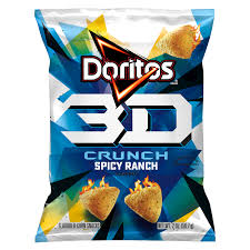 Doritos 3D Crunch Spicy Ranch Corn Snacks 2 oz