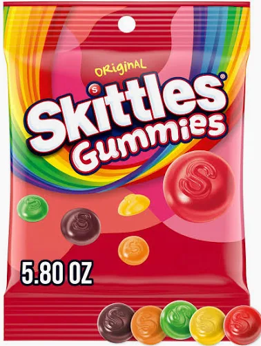 Skittles Original Gummies Candy Peg - 5.8oz