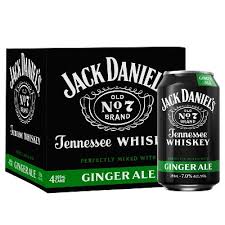 Jack Daniel's Rtd Jack & Ginger Ale 4pk/12 fl oz Cans