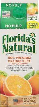 Florida's Natural 100% Premium Orange Juice No Pulp 52 fl oz