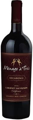 Menage A Trois Decadence Cabernet Sauvignon 750ml