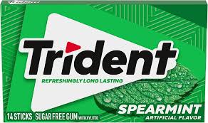 Trident Spearmint Wallet Chewing Gums - 14pc