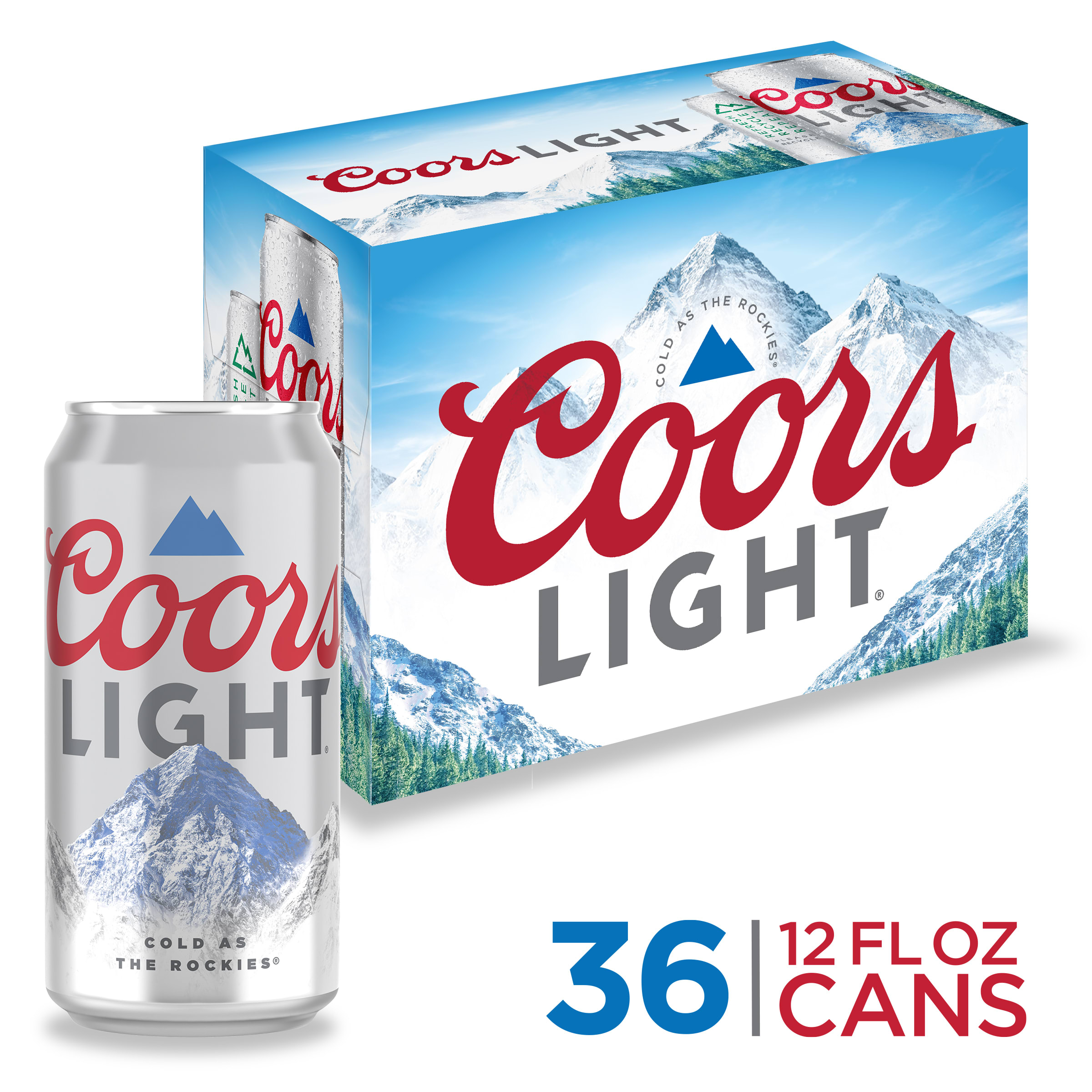 Coors Light Lager Beer, 6 Pack, 12 Fl. Oz. Cans