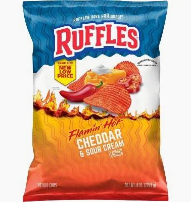 Ruffles Flamin' Hot Cheddar & Sour Cream Potato Chips 2.5 oz