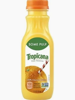 Tropicana Pure Premium Orange Juice Homestyle Some Pulp 12 fl oz Bottle