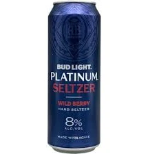 Bud Light Platinum Seltzer Wild Berry 25 fl oz Can