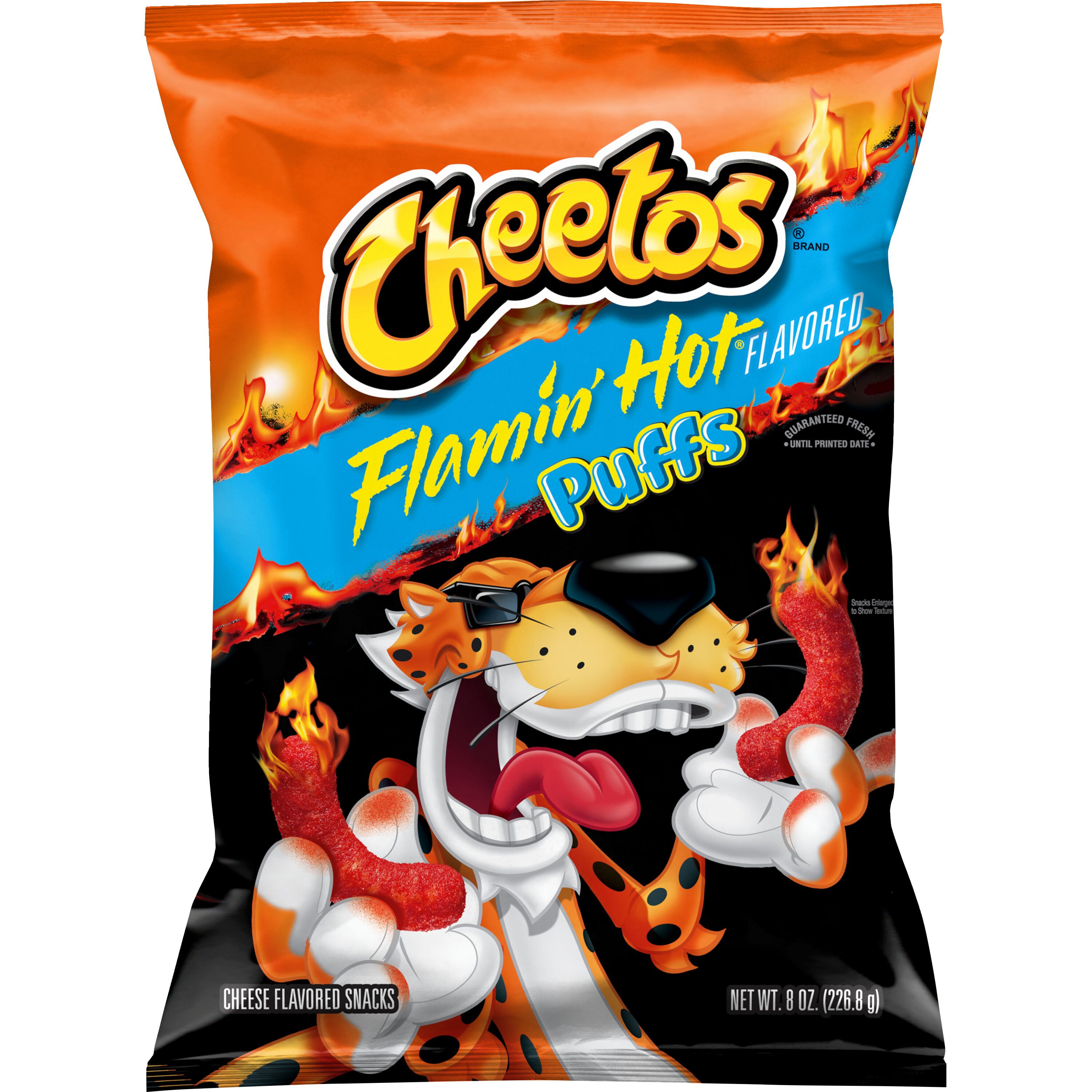 Cheetos Puffs Flamin' Hot Cheese Flavored Snacks 8 oz